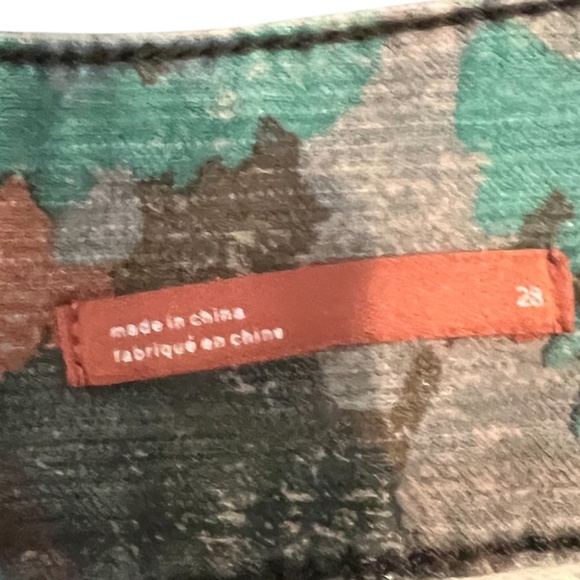 Anthropologie Pilcro The Wanderer Mid Rise Relaxed-Leg Women's Multi Trousers 28 - Picture 11 of 14